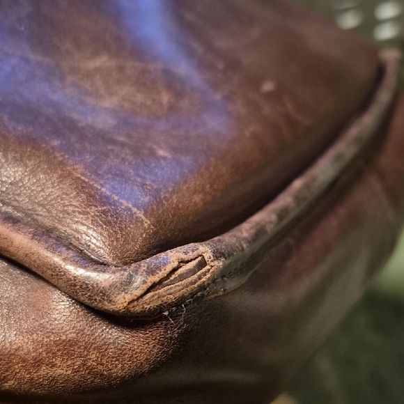 Coach Dark Brown Leather Messenger Bag - Picture 8 of 15